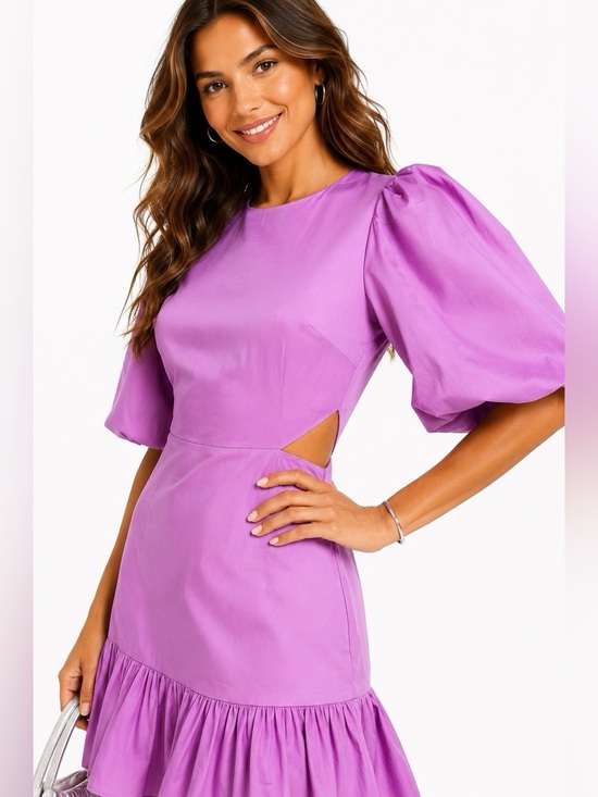 Veronica Beard Dresses & Skirts - Veronica Beard Iker Puff-Sleeve Cutout Dress